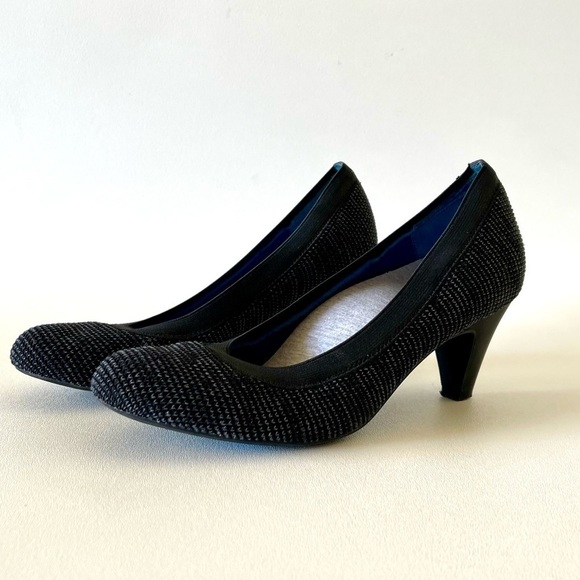 Betabrand Shoes Late To The Gate Heels Pumps Slip On Black Comfort Classic 8.5 - Picture 4 of 14